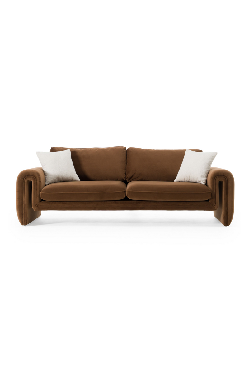 Brown Velvet Sofa | OROA Modern Bentley | Oroatrade.com