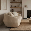 3 Seater Beige Fabric Sofa | OROA Modern Belinda