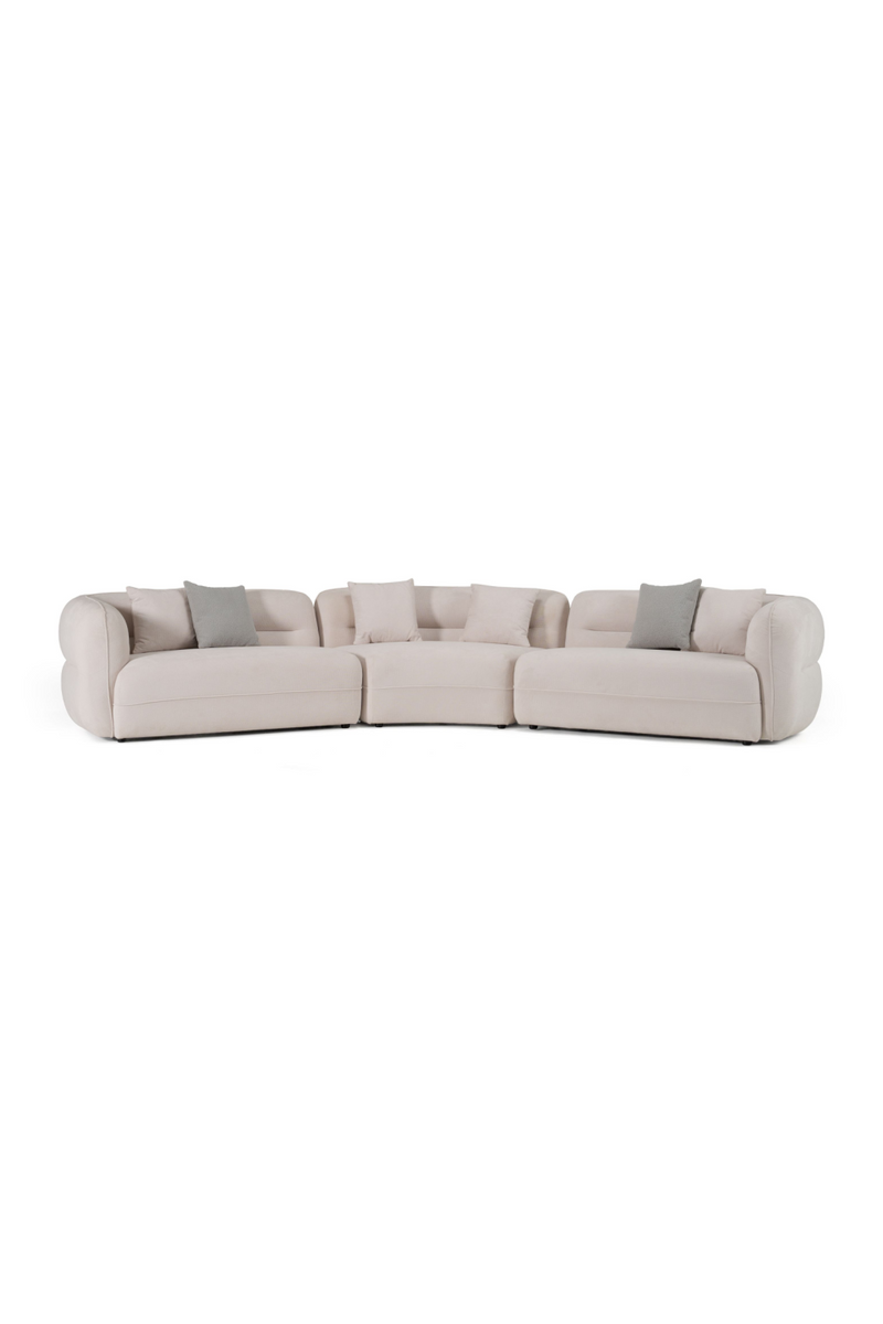 White Curved Sectional Sofa | OROA Modern Gypsy | Oroatrade.com