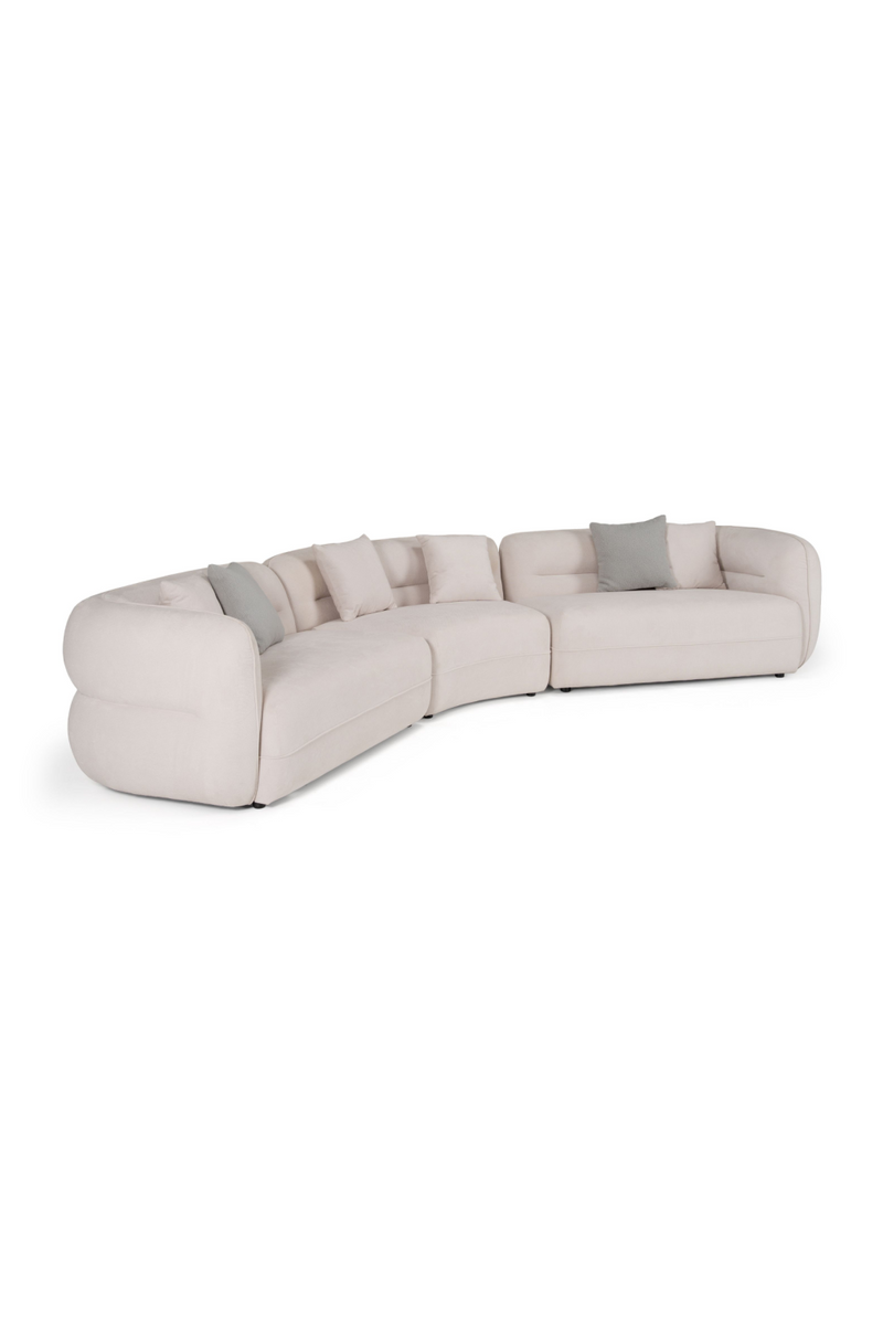 White Curved Sectional Sofa | OROA Modern Gypsy | Oroatrade.com