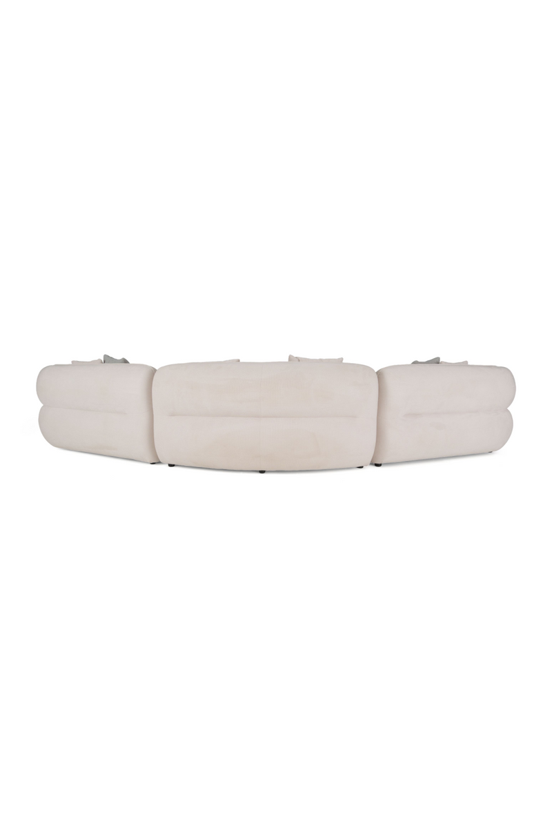 White Curved Sectional Sofa | OROA Modern Gypsy | Oroatrade.com