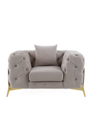 Button-Tufted Velvet Lounge Chair | OROA Modern Clarice