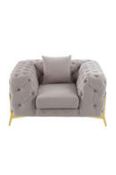 Button-Tufted Velvet Lounge Chair | OROA Modern Clarice