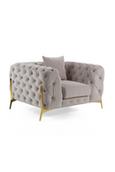Button-Tufted Velvet Lounge Chair | OROA Modern Clarice