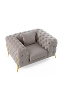 Button-Tufted Velvet Lounge Chair | OROA Modern Clarice