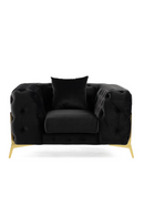Button-Tufted Velvet Lounge Chair | OROA Modern Clarice