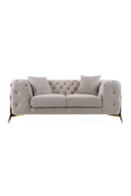Button-Tufted Velvet Loveseat | OROA Modern Clarice | Oroatrade.com