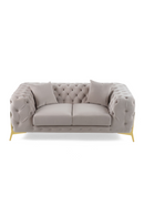 Button-Tufted Velvet Loveseat | OROA Modern Clarice