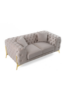 Button-Tufted Velvet Loveseat | OROA Modern Clarice
