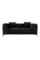 Button-Tufted Velvet Loveseat | OROA Modern Clarice
