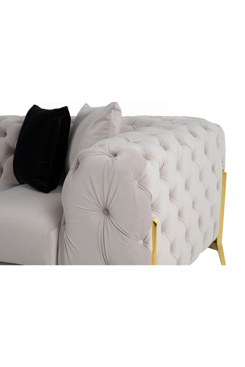 Button-Tufted Velvet Sofa | OROA Modern Clarice | Oroatrade.com