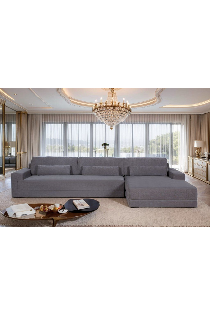 Gray Right-Facing Sectional Sofa | OROA Modern Loki | Oroatrade.com