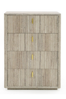 Travertine 4-Drawer Desk | OROA Modern Roma | Oroatrade.com