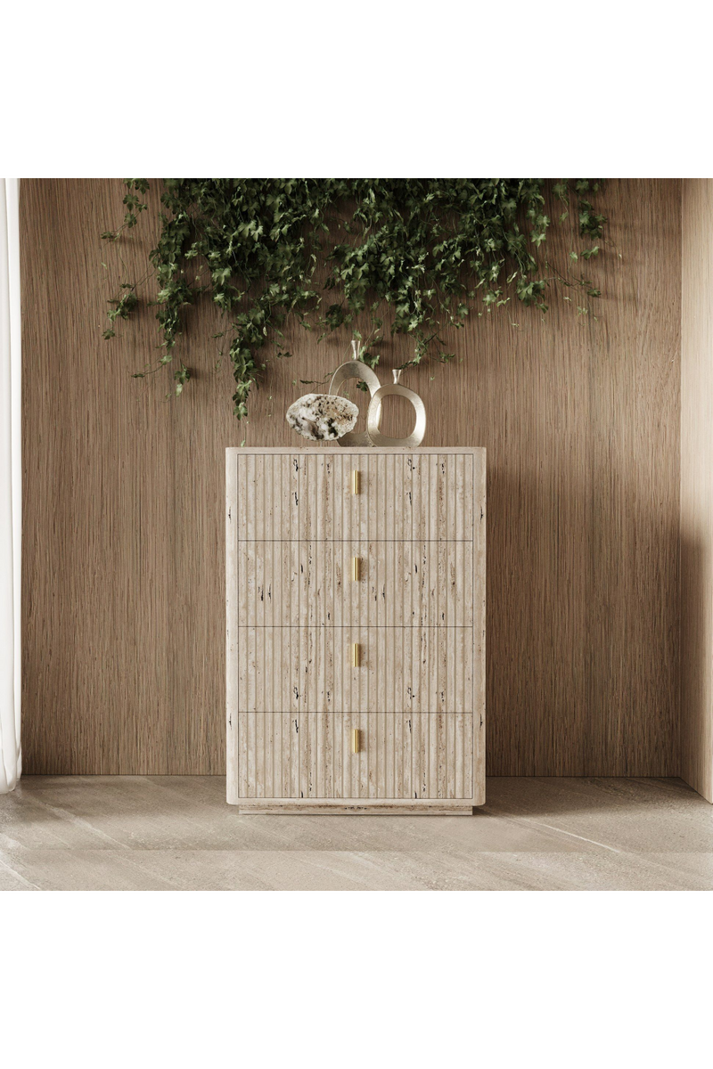 Travertine 4-Drawer Desk | OROA Modern Roma | Oroatrade.com