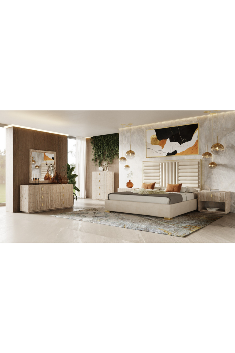 Travertine 4-Drawer Desk | OROA Modern Roma | Oroatrade.com