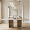 Rectangular Travertine Dining Table | OROA Modern Roma