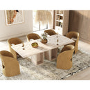 Rectangular Travertine Dining Table | OROA Modern Roma