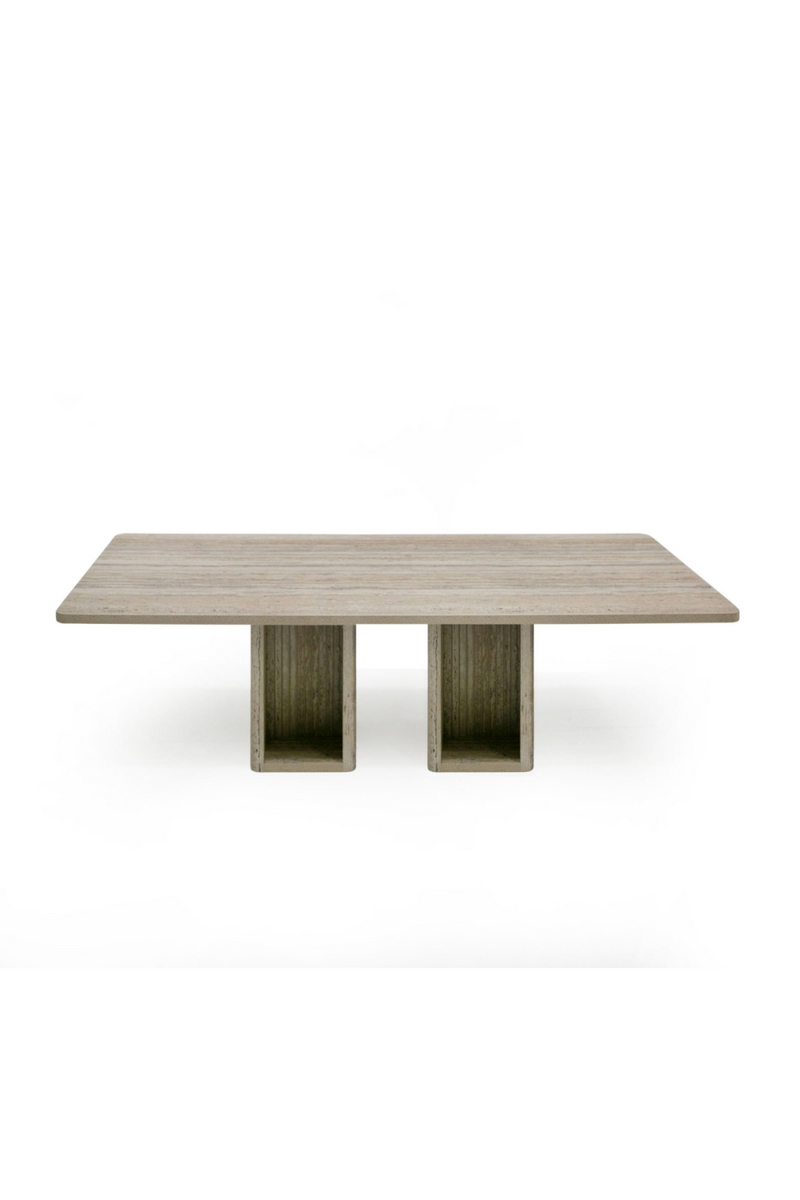 Rectangular Travertine Dining Table | OROA Modern Roma | Oroatrade.com