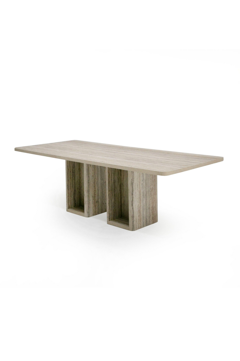 Rectangular Travertine Dining Table | OROA Modern Roma | Oroatrade.com