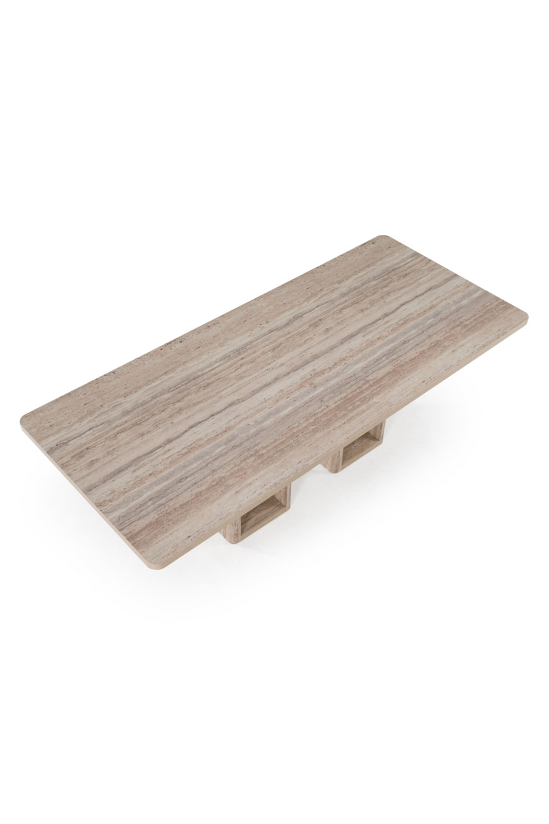 Rectangular Travertine Dining Table | OROA Modern Roma | Oroatrade.com