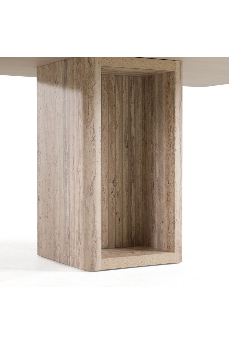Rectangular Travertine Dining Table | OROA Modern Roma | Oroatrade.com