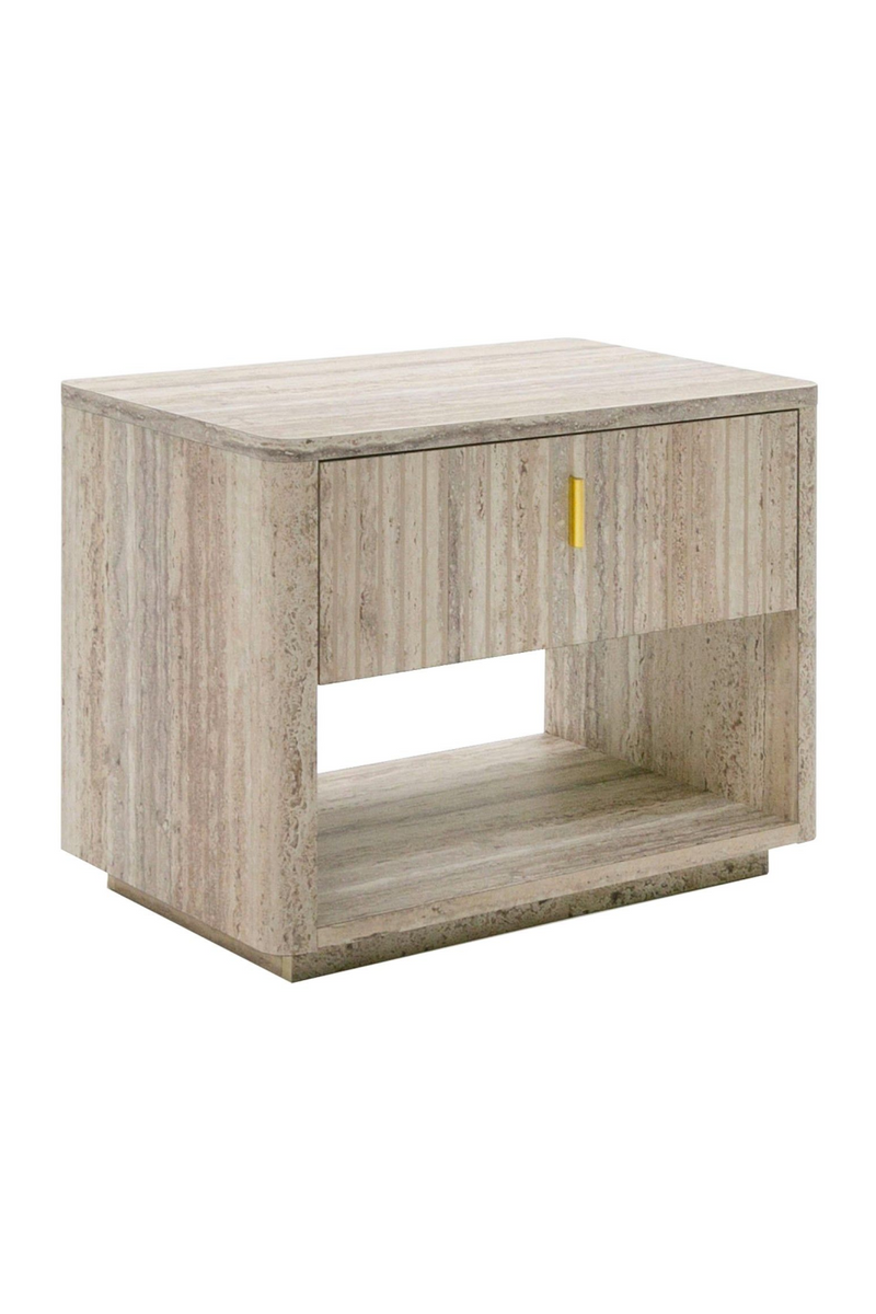 Travertine 1-Drawer Nightstand | OROA Modern Roma | Oroatrade.com