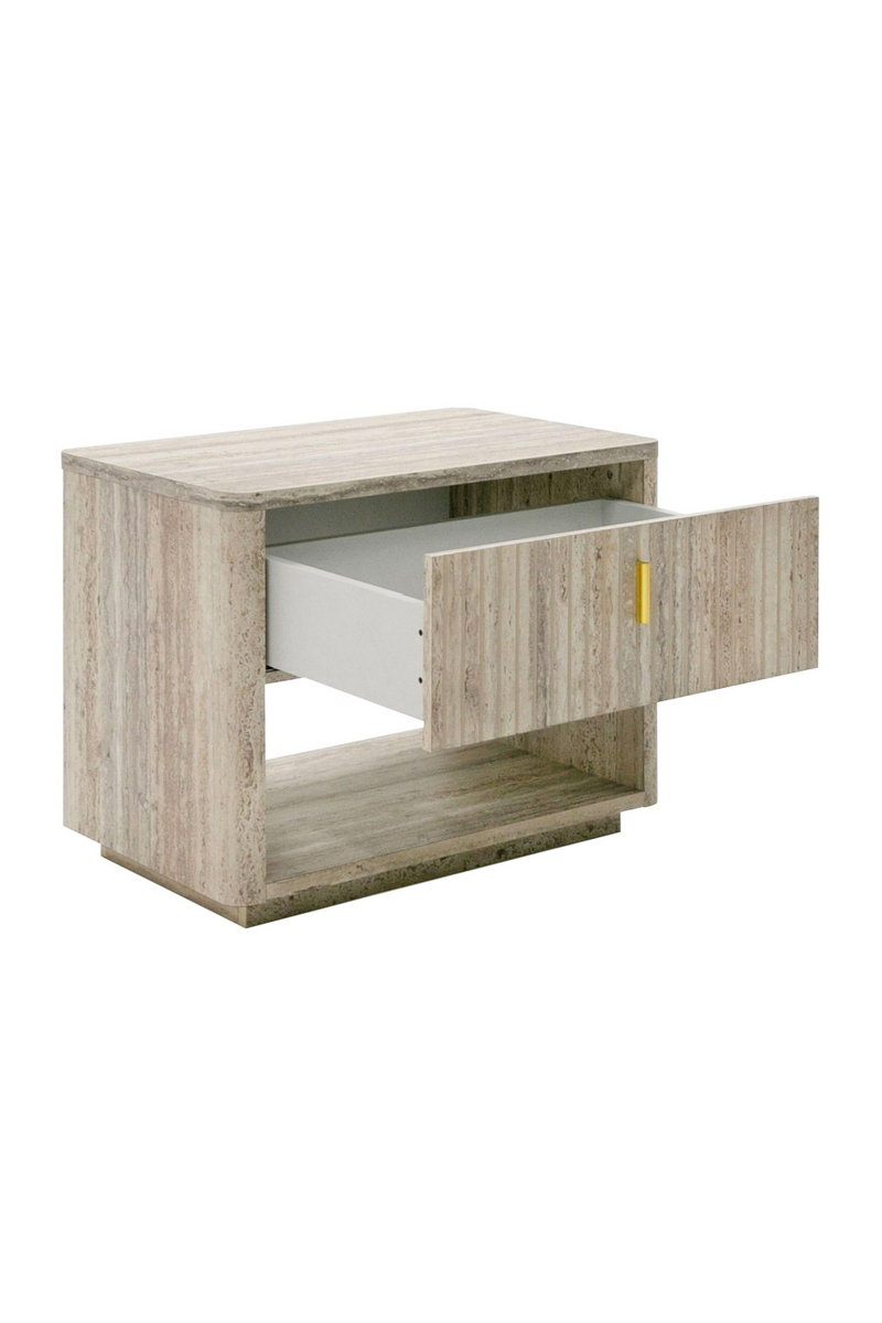 Travertine 1-Drawer Nightstand | OROA Modern Roma | Oroatrade.com