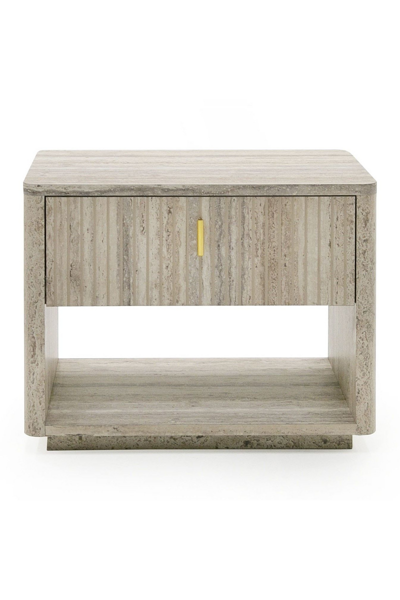 Travertine 1-Drawer Nightstand | OROA Modern Roma | Oroatrade.com