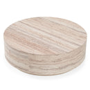 Round Travertine-Inspired Coffee Table | Oroa Modern Roma | Oroatrade.com