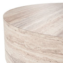 Round Travertine-Inspired Coffee Table | Oroa Modern Roma | Oroatrade.com