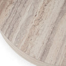 Round Travertine-Inspired Coffee Table | Oroa Modern Roma | Oroatrade.com