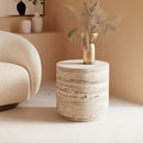 Travertine End Table | OROA Modern Roma
