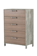 Brown Oak 5-Drawer Chest | OROA Modern Boston | Oroatrade.com