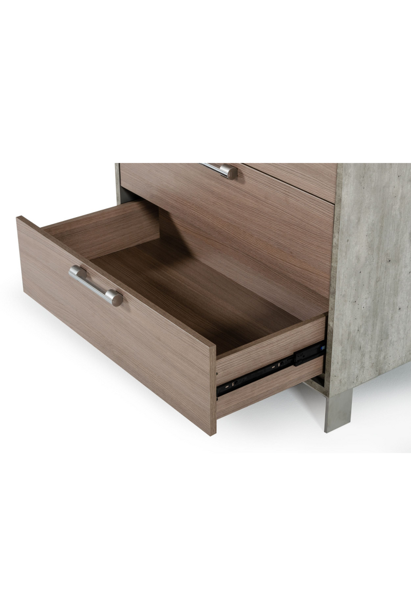 Brown Oak 5-Drawer Chest | OROA Modern Boston | Oroatrade.com