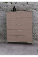 Brown Oak 5-Drawer Chest | OROA Modern Boston | Oroatrade.com