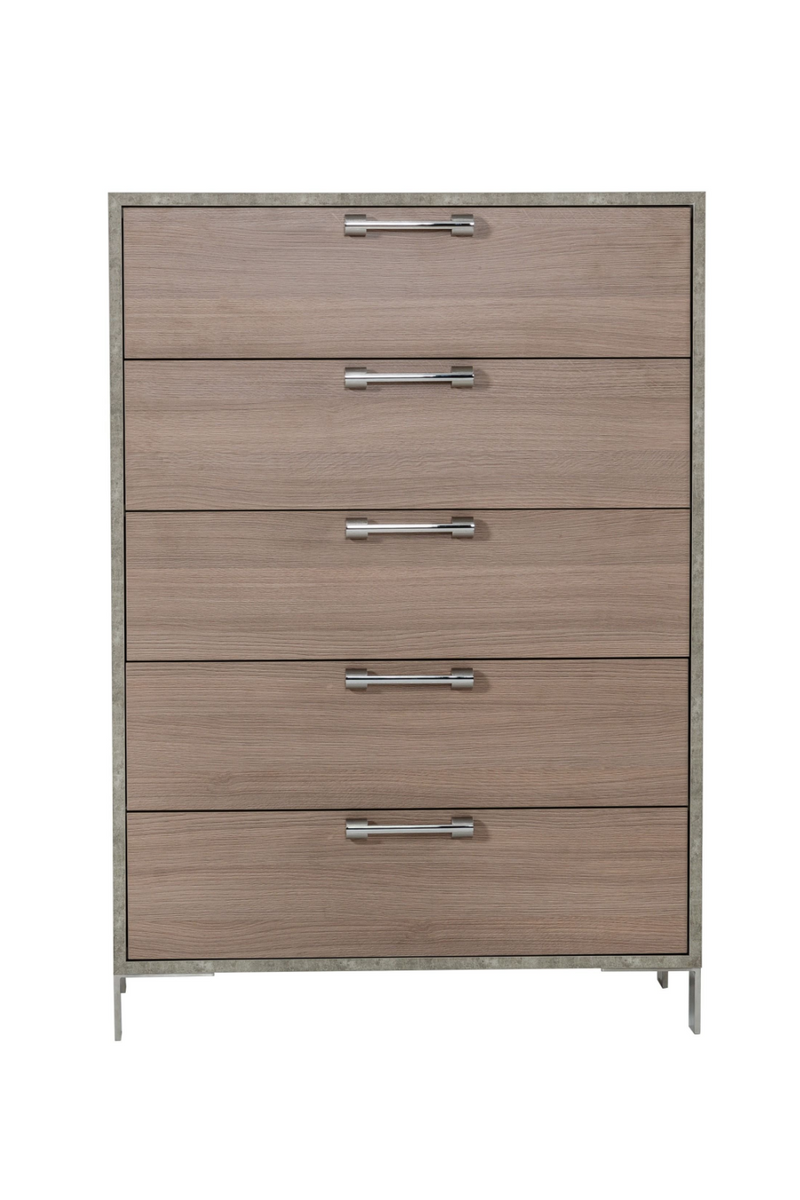 Brown Oak 5-Drawer Chest | OROA Modern Boston | Oroatrade.com