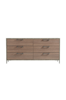 Brown Oak 6-Drawer Dresser | OROA Modern Boston | Oroatrade.com