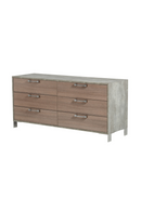 Brown Oak 6-Drawer Dresser | OROA Modern Boston | Oroatrade.com