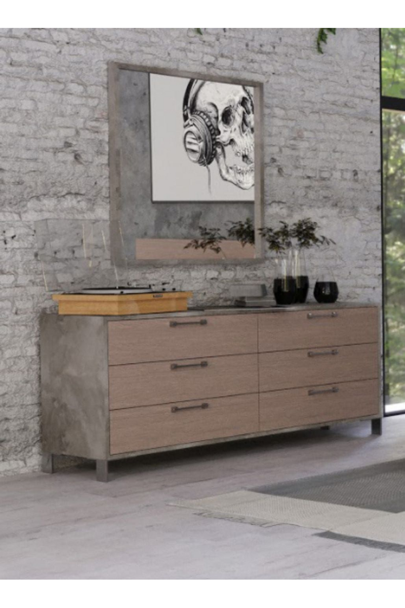 Brown Oak 6-Drawer Dresser | OROA Modern Boston | Oroatrade.com