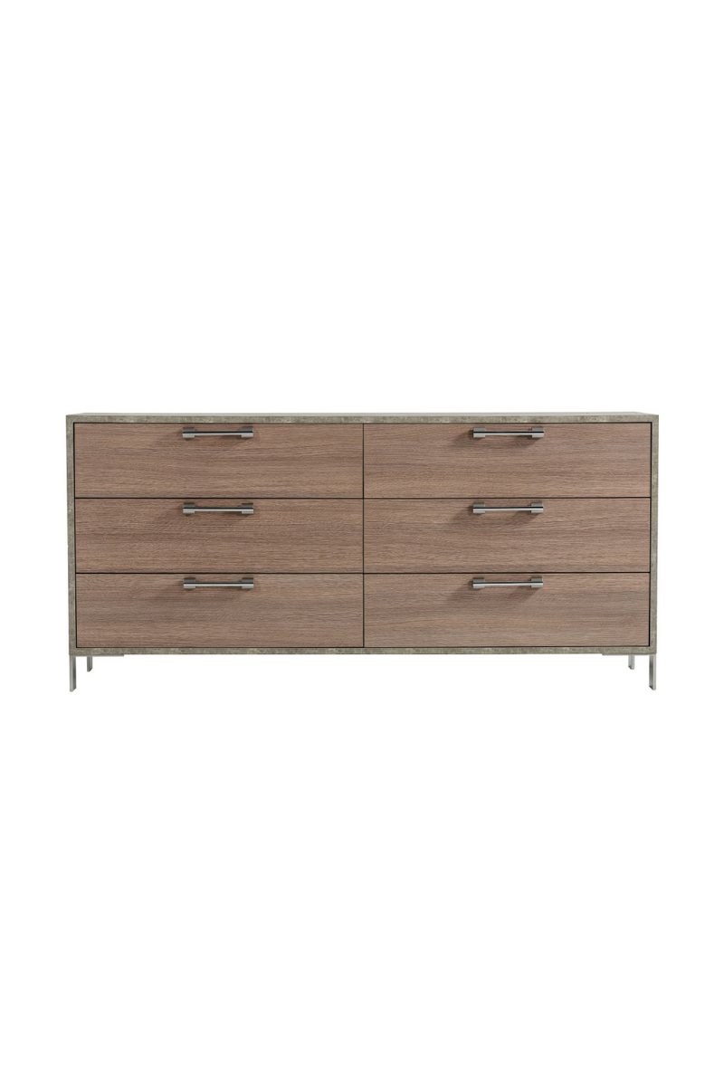 Brown Oak 6-Drawer Dresser | OROA Modern Boston | Oroatrade.com
