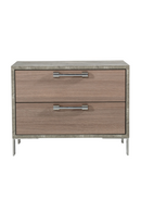 Brown Oak 2-Drawer Nightstand | OROA Modern Boston | Oroatrade.com