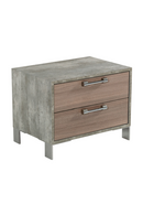 Brown Oak 2-Drawer Nightstand | OROA Modern Boston | Oroatrade.com
