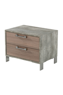 Brown Oak 2-Drawer Nightstand | OROA Modern Boston | Oroatrade.com