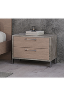 Brown Oak 2-Drawer Nightstand | OROA Modern Boston | Oroatrade.com