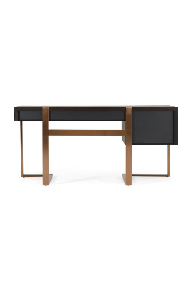 Rosegold Framed 3-Drawer Desk | OROA Modern Fauna | Oroatrade.com