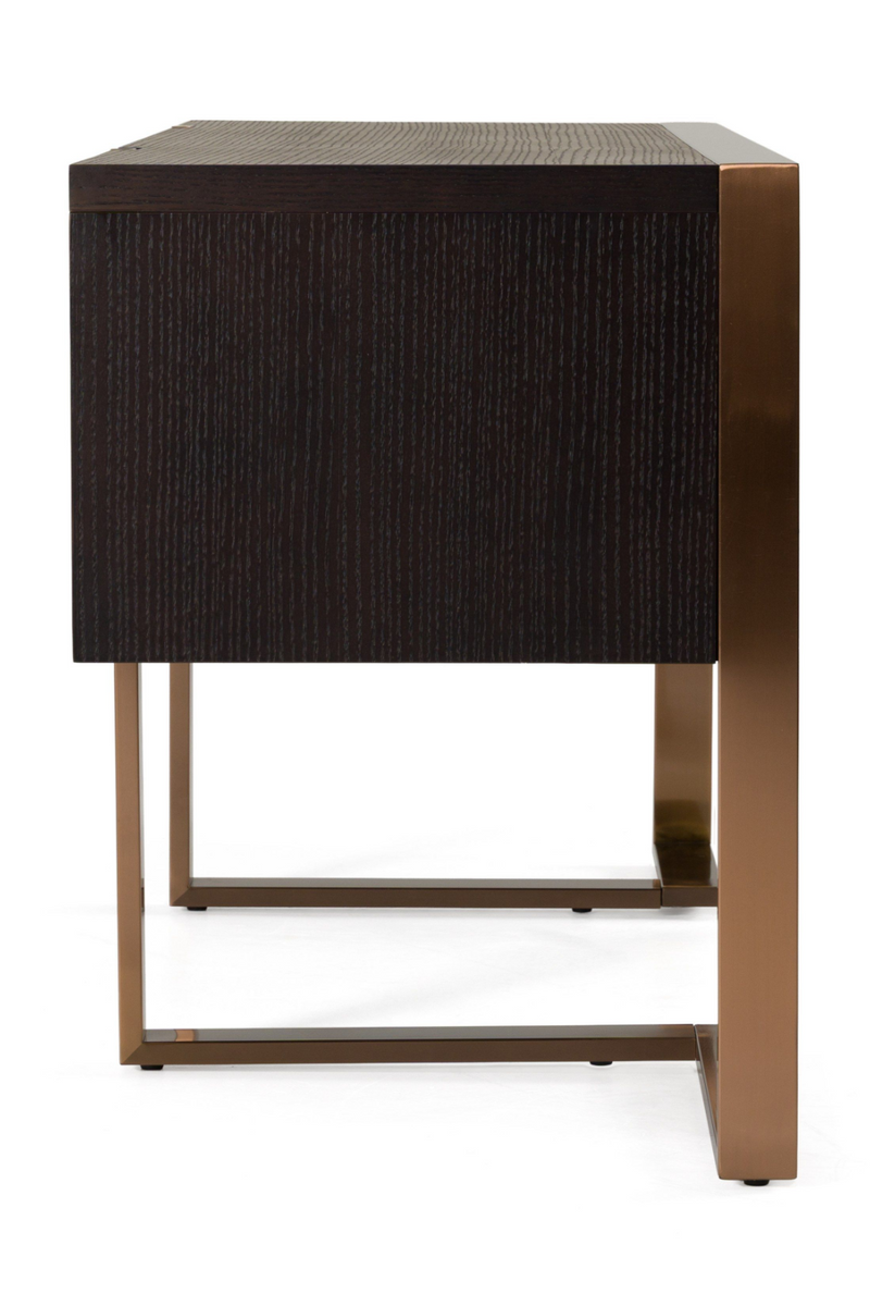 Rosegold Framed 3-Drawer Desk | OROA Modern Fauna | Oroatrade.com