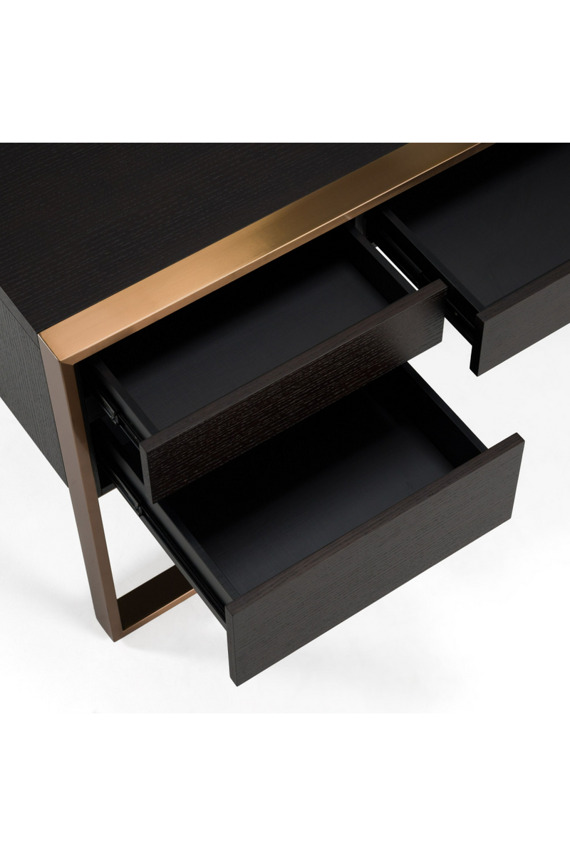 Rosegold Framed 3-Drawer Desk | OROA Modern Fauna | Oroatrade.com