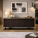 Wenge Veneer 3-Door Sideboard | OROA Modern Fauna