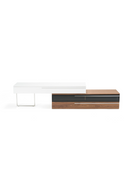 White & Walnut TV Stand | OROA Modern Karlstad | Oroatrade.com