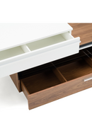 White & Walnut TV Stand | OROA Modern Karlstad | Oroatrade.com